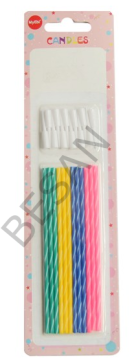 UZUN MUM SET 10.5CM - 3MM ÇAP 12'Lİ KARIŞIK RENK