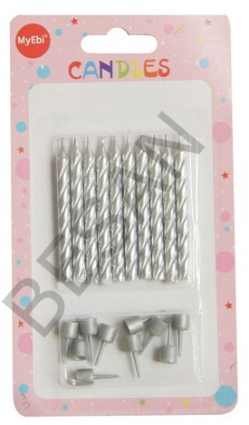 PASTA MUMU GÜMÜŞ RENK 10'LU SET