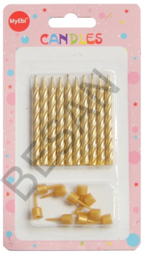 PASTA MUMU ALTIN RENK 10'LU SET
