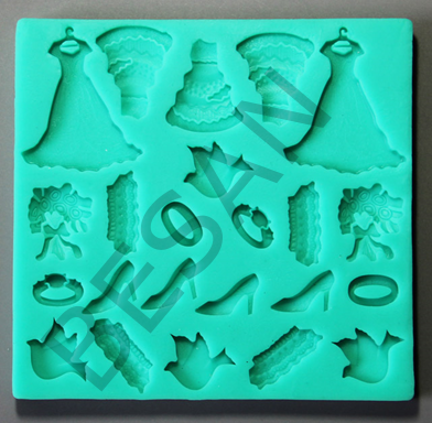 SİLİKON KALIP GELİNLİK YÜZÜK SET KALIP