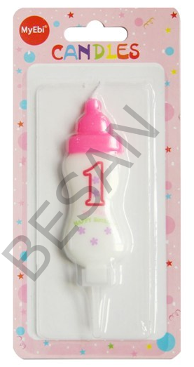 BİBERON MUM PEMBE 1 YAŞ