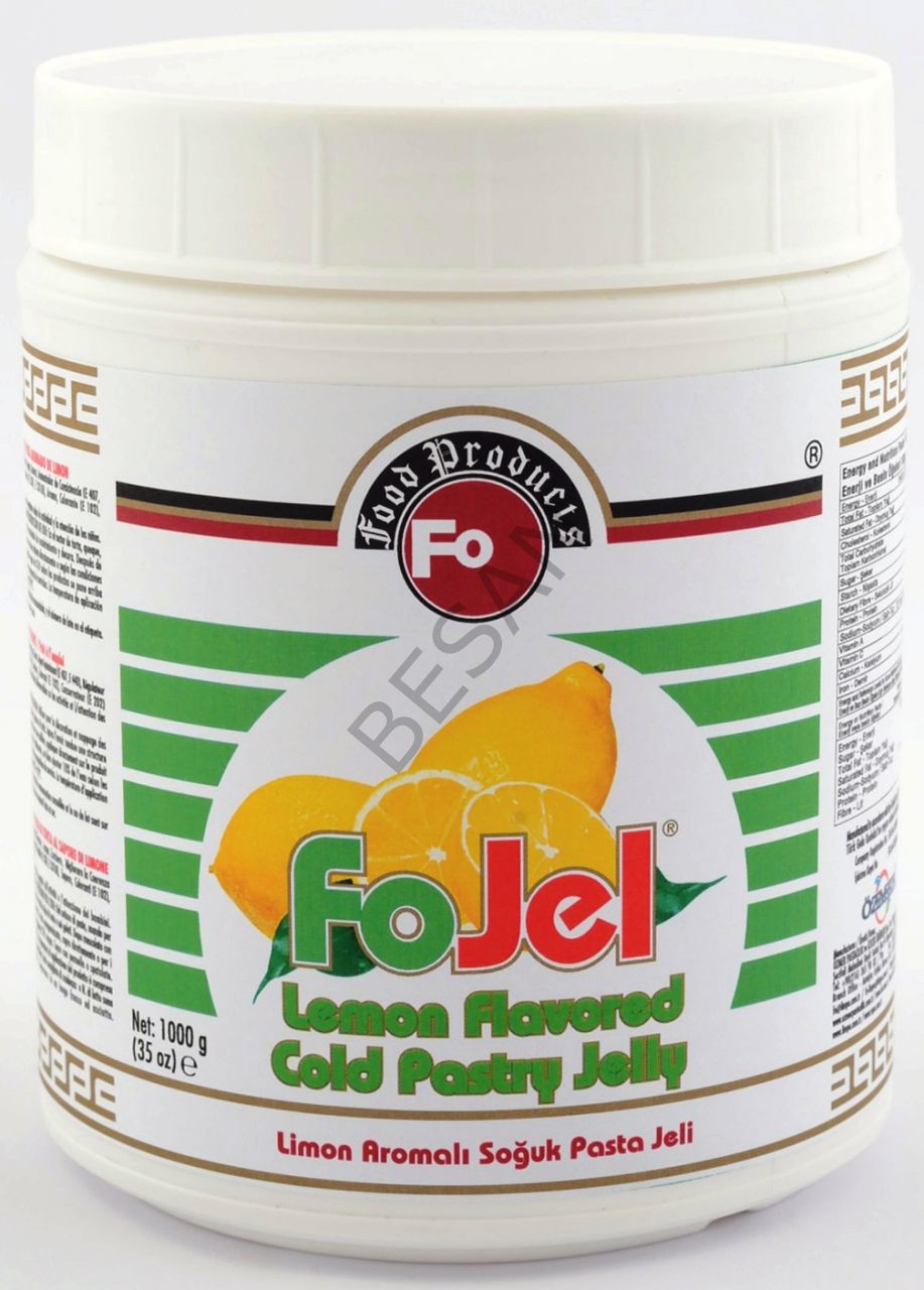 LİMON Aromalı Bitkisel Dekoratif Soğuk Pasta Jeli 1 KG. Fo Marka